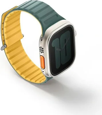 Obrázek produktu pro Uniq Revix Evo, Pásek, Chytré hodinky, Zelená, Žlutá, Apple, Apple Watch 49/46/45/44mm, Silikon, Nerezová ocel