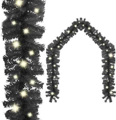Produktbild von Weihnachtsgirlande mit LED 20 m Schwarz
