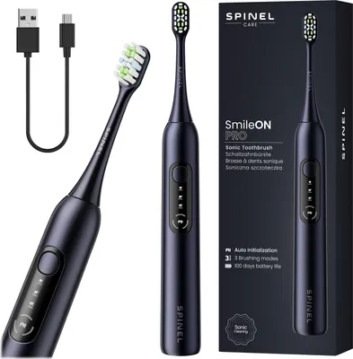 Produktbild von SPINEL CARE SmileOn Pro Schwarz Zahnbürste