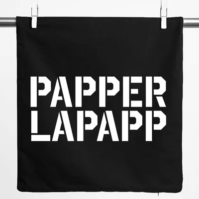 Produktbild von Huuraa Kissenbezug Papperlapapp Schriftzug 40x40cm Black Baumwolle Dekokissenbezug Geschenkidee