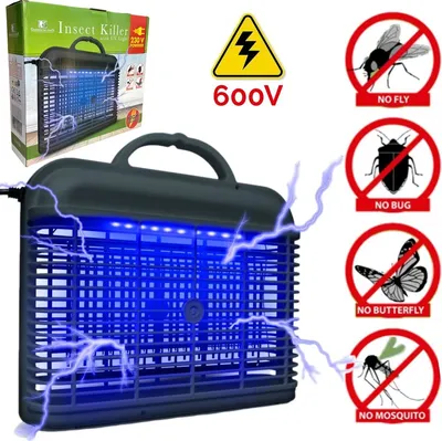 Obrázek produktu pro Lampa proti hmyzu - Elektrická lampa proti komárům - 600V - Lapač komárů na zavěšení nebo postavení