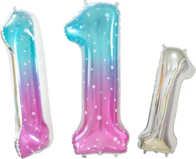 Produktbild von XL Folienballon hellblau pink Zahl 1