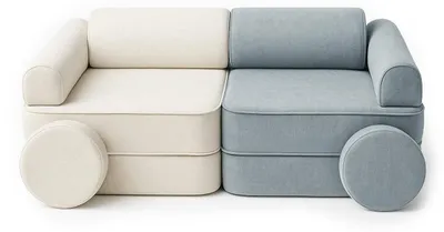 Zdjęcie produktu dla Dwukolorowa, modułowa sofa dla dzieci, 8 elementów
