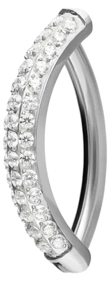 Produktbild von Wildcat Bauchnabelpiercing - Multi Jewelled Belly Arch Clicker aus Titan Grad 23, Körperstelle: Bauchnabel, Länge: 12,0mm, Silber