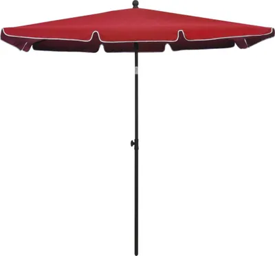 Produktbild von vidaXL Sonnenschirm mit Mast 210x140 cm Bordeauxrot