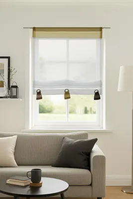 Image de Décor préfabriqué Paroi japonaise 155x80 fenêtre Voile Store plissé Rideau Plissé Œillets