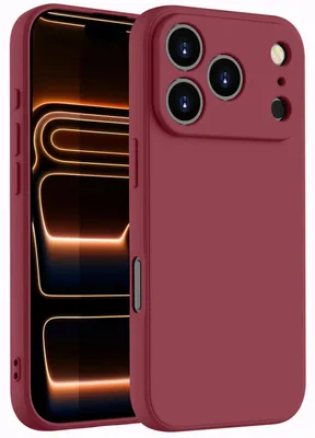 Produktbild von Hülle für iPhone 18 Pro Max, Slim Liquid Silikon Gel Gummi Stoßfest Schutzhülle Bordeaux