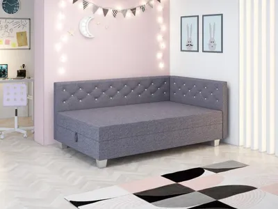 Obrázek produktu pro Jednolůžková postel 90x195 FREDERIKA PLUS 2 - šedá