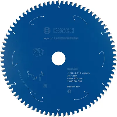 Produktbild von Bosch Kreissägeblatt Expert for Laminated Panel für Akku-Tischkreissägen 254 x 2,6 x 30 mm 78 - 2608644553
