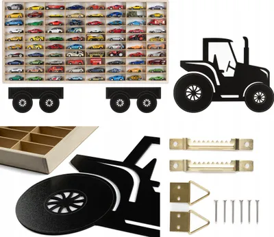 Produktbild von Hot Wheels Autoregale Holztraktor Auto Organizer Regal