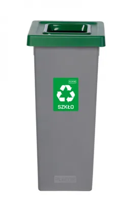 Obrázek produktu pro Odpadkový koš na tříděný odpad Fit Bin gray 53 l, zelený - sklo