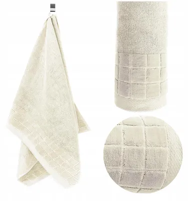 Produktbild von Handtuch - 100% Baumwolle - 500 g/m2 - 50x100 cm - Extra Saugfähig - Creme - hohe Grammatur - LA RISA