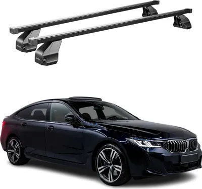 Image de Barres transversales Menabo pour BMW Série 6 Gran Turismo G32 2017-24 inox Noir