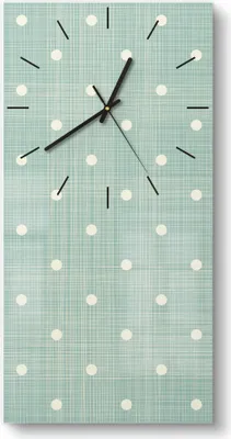 Produktbild von DEQORI Glasuhr 30x60 cm Modern 'Serviettendesign' Wanduhr Glas Uhr Design leise