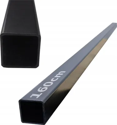 Obrázek produktu pro Ocelový profil - 160 cm - 25x25 mm - černý - práškově lakovaný - schodišťové zábradlí - výplň zábradlí