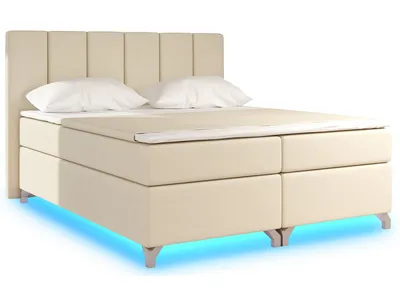 Produktbild von NABBI Gepolstert Doppelbett mit Stauraum Barino 140 - beige (weich 33)