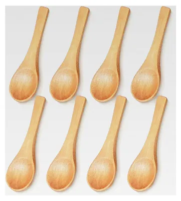 Produktbild von 8 Stück kleine Holzlöffel, 9 cm Gewürzlöffel Mini, Mini-Holzlöffel für Gewürze, Tee, Honig, Kaffee
