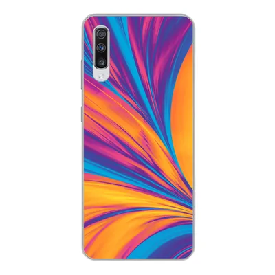 Produktbild von MuchoWow® Handyhülle Schutzhülle Hülle für Samsung Galaxy A70 Federn - Regenbogen - Neon - Abstrakt Silikon Softcase Handy Hülle - Schutzhaube