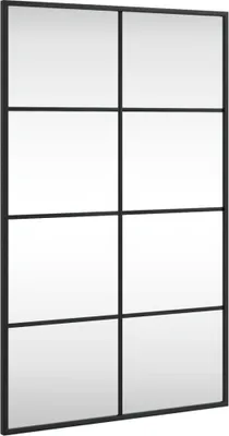 Zdjęcie produktu dla vidaXL Lustro ścienne czarne 50x80 cm prostokątne żelazne