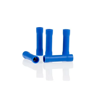 Zdjęcie produktu dla alca® Złącza doczołowe niebieskie 2,3 mm 10 szt. 1,5-2,5 mm² niebieskie Złącza kablowe Końcówki kablowe Złącza termokurczliwe Wodoodporne AWG 16-14 Złącza zaciskane izolowane