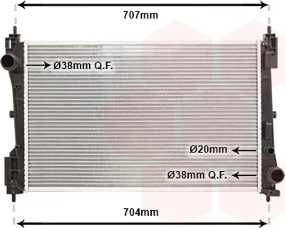 Image de radiateur 1.3CDTi 55kW (±AC) [620*395*27] 37002423