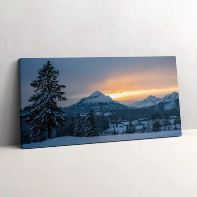 Produktbild von Krynica Zdrój Berglandschaft – Leinwandbild Wandbild – 100x50 cm – Leinwandbilder – Wandbilder – Schlafzimmer – Flur