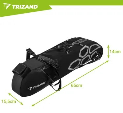 Obrázok produktu pre Vodotesná cyklistická taška na zadné sedadlo bicykla, 12 l