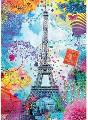 Immagine prodotto di Nathan-Puzzle 1500 pieces-Multicolored Eiffel Tower/Lars Stewart-Adults and children from 14 years old-Premium quality puzzle-12000950