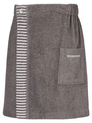 Produktbild von SCHIESSER Saunakilt Rom Herren | Einfarbig | 100% Baumwolle | Weich & Saugstark | 46-54 | Dunkelgrau