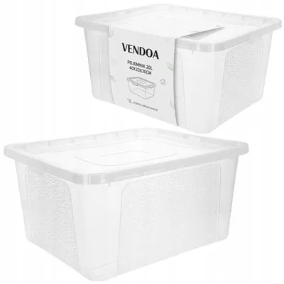 Produktbild von Aufbewahrungsbox Kunststoff 20L transparent mit Deckel