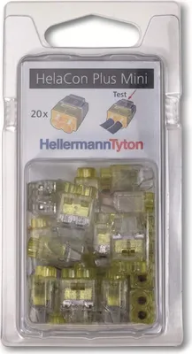 Produktbild von HellermannTyton Hellermann HCPM-2-Blister-PC-CL/YE 20 HelaCon Plus Mini 148-90054 (148-90054)