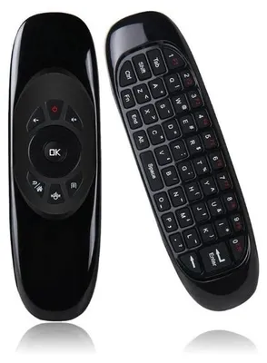 Zdjęcie produktu dla Klawiatura bezprzewodowa Techstar® R15, układ QWERTY, Air Mouse, pilot Mini, bezprzewodowa 2.4G, żyroskop, do IR PC, Smart TV, Android Box
