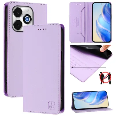 Produktbild von Lederhülle für Umidigi G100X Hülle Flip Brieftasche Kartenfächern Ständer Schutzhülle Violett