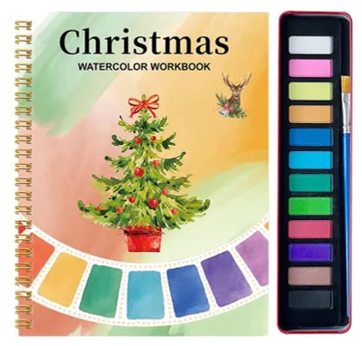 Productafbeelding van Watercolor Aquarelboek met 12 Kleuren Verf