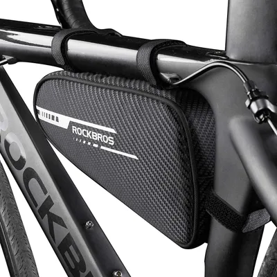 Produktbild von ROCKBROS Fahrradtasche Rahmentasche Dreieckstasche 1,2L für MTB, Rennräder Schwarz
