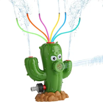 Produktbild von Wasserspielzeug für Kinder,Kaktus Wassersprinkler Wasserspritz Wasserspiel Gartenspielzeug Sprinkler Spiele für Jungen Mädchen ab 3 4 5 6 7 8 Jahre