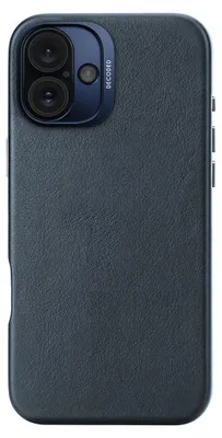 Obrázok produktu pre Kožené puzdro DECODED pre iPhone 16 Plus, puzdro ECCO z pravej kože, kompatibilné s MagSafe, ochranné puzdro, puzdro na mobilný telefón, modré