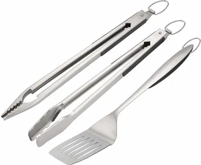 Produktbild von Premium Grillbesteck | Grillzange, Grillpinzette & Wender | Edelstahl