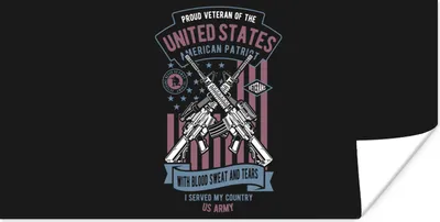 Produktbild von MuchoWow® Poster Waffen - Amerika - Jahrgang 40x20 cm - Poster für die Wand - Poster Schlafzimmer