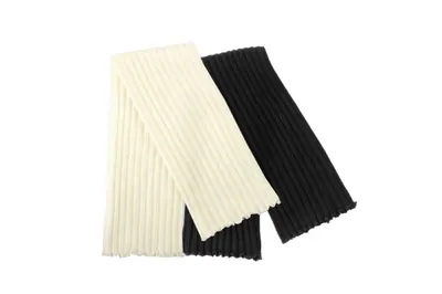 Produktbild von Tobeni Damen Stulpen 2er Pack | Beinstulpen gerippt warm & rutschfest, Farbe:Wollweiss-Schwarz, Grösse:One Size