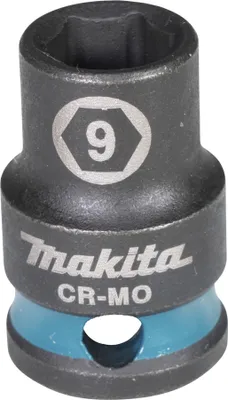 Produktbild von Makita E-15908 Steckschlüssel 3/8" SW9 Impact Black kurz