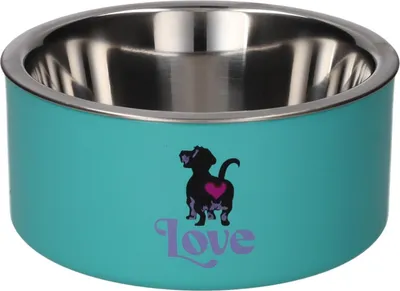 Produktbild von Gift Company Futternapf Love Pets Fressnapf Love Türkis (20cm)