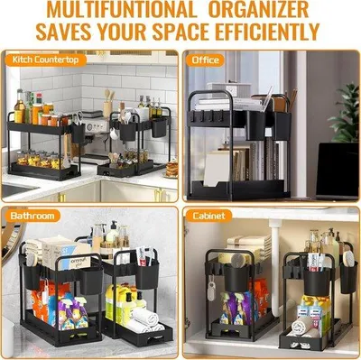 Produktbild von Famanu Unterbauschrank Organizer große Kapazität - Schwarz