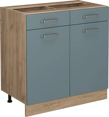 Obrázek produktu pro Spodní skříňka kuchyňské linky Vicco R-Line Modrošedá 80 cm bez pracovní desky, Model 41099