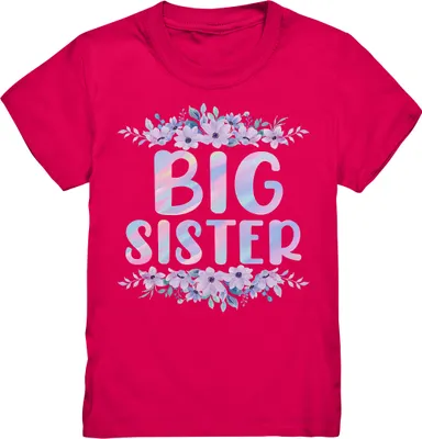 Produktbild von Große Schwester T-Shirt Blumen Big Sister – Sorbet / 122/128 (7-8)