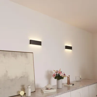 Immagine prodotto di LUMIÈRE Design Lampada da Parete 'Avenis' LED bianco caldo IP65 Up- & Downlight Nero