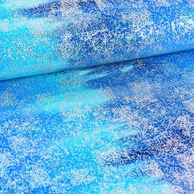 Produktbild von Jerseystoff Meterware Stretch Glitzer Neonfarben blau 1,5m