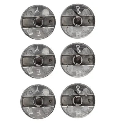 Obrázok produktu pre 6 kusov 8 mm otočných gombíkov zo zinkovej zliatiny ako náhrada za kuchynské varné dosky, plynové varné dosky a mikrovlnné rúry (0°)