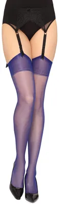 Image de Merry Style bas jarretière transparent femme MS 226 15 DEN (Cobalt, M-L)