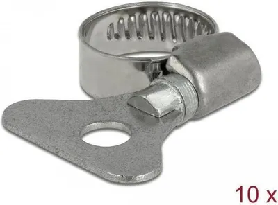 Produktbild von Schlauchschelle mit Flügelmutter 13-19 mm, 10 Stück, Metall